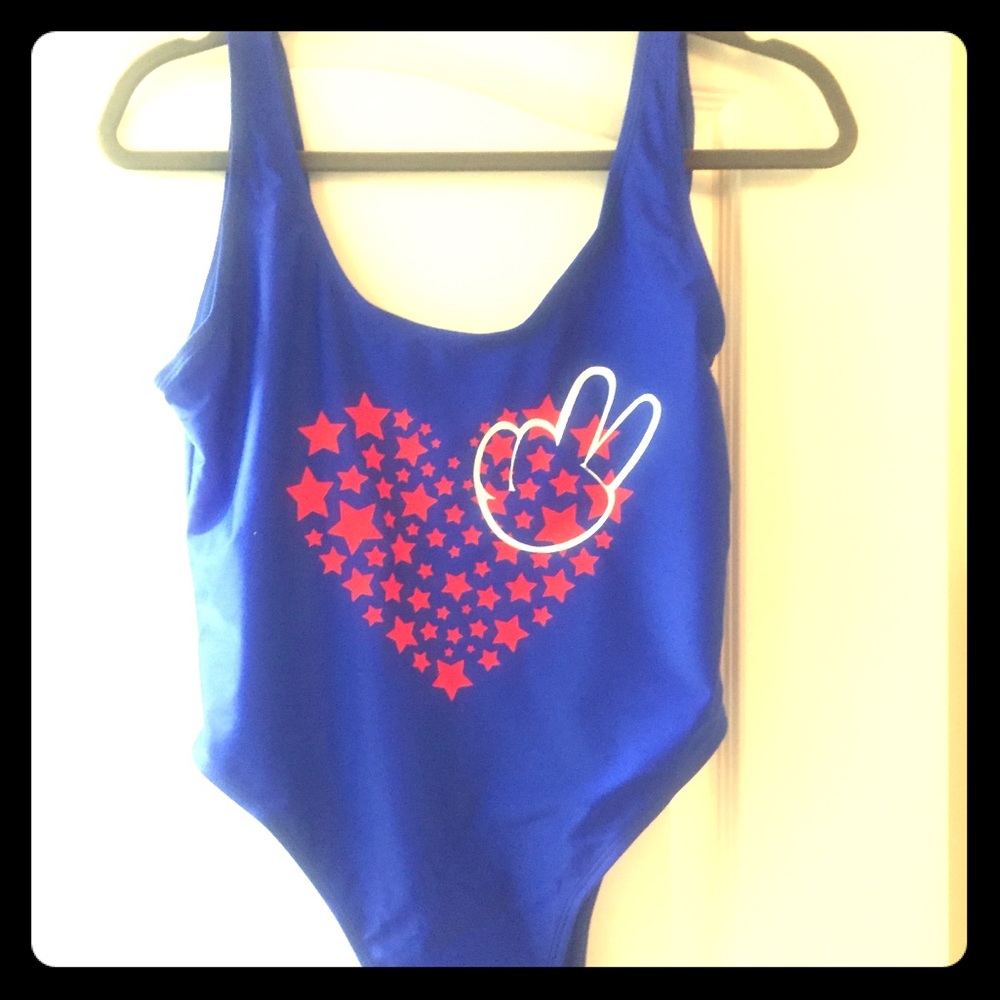 Labor Day High cut low back swimsuit